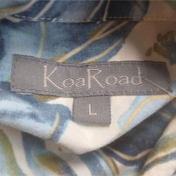 Koa Road White Blue Floral Print Shirt - Picture 3 of 3